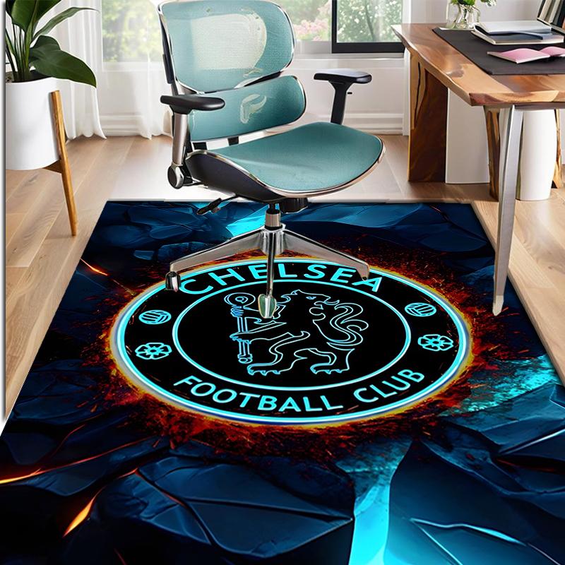 Chelsea F.C Muster Teppich, Innen-/Außenmatte, für Picknick, Spielzimmer, Schlafzimmer, Büro, Wohnzimmer, Heimdeko Teppich, Geburtstagsgeschenk