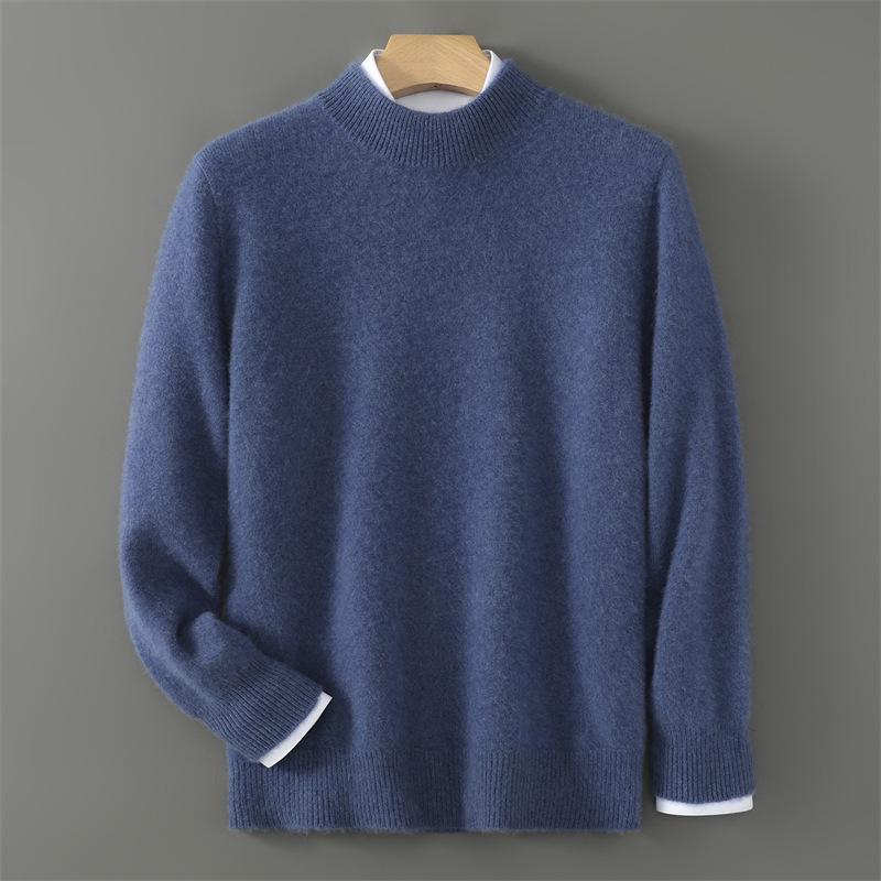 

Men s 100% Pure Wool High-Collar Sweater – Autumn/Winter Warm Knit Base Layer M (100-125 jin)