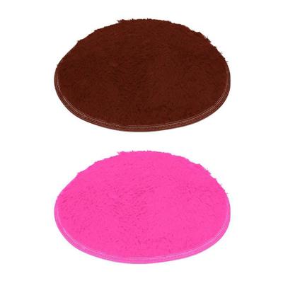 40cm Round Bathroom Bedroom Coral Fleece Soft Non-slip Floor Mat Rug Home Decor