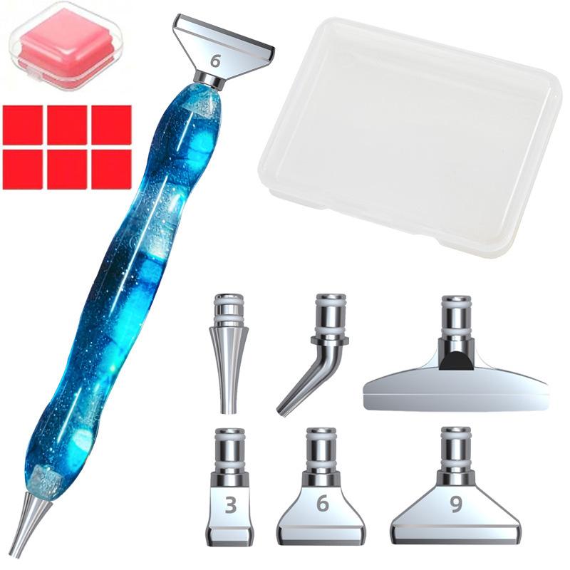 Harz Diamantmalerei Stift Diamantmalerei Werkzeug und Zubehör Punktbohrer Stift mit Metallspitzen Handwerk Nagelkunstwerkzeuge