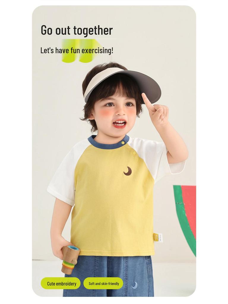 Kaka Panda Pure Cotton Short-Sleeve T-Shirt for Kids – Boys & Girls Summer Casual Top