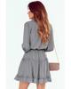 Azura Exchange V Neck Long Sleeve Ruffle Tiered Mini Dress