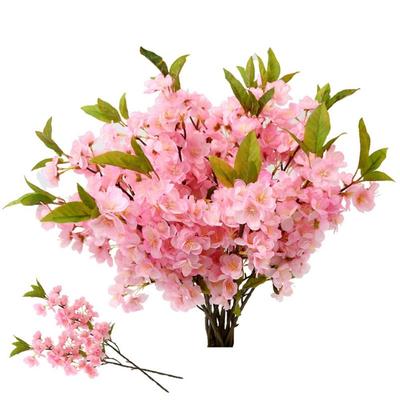 Silk Material Cherry Blossoms Silk Flowers DIY Decoration Simulated Flower Photography Props