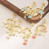 Bohemian Metal Shell Starfish Drop Earrings for Women Lady Ocean Beach Style Dangle Earrings Vacation Party Jewelry Accessories