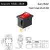 Lang KCD1-101 201 Rocker Switch: 2/3 Pins, 2 Positions, Illuminated Button
