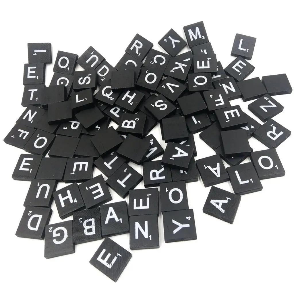 100Pieces Alphabet Letter Block Wood Puzzle Game for Kids and Adult Enhancing Cognitive Skill and Fun Learning Props