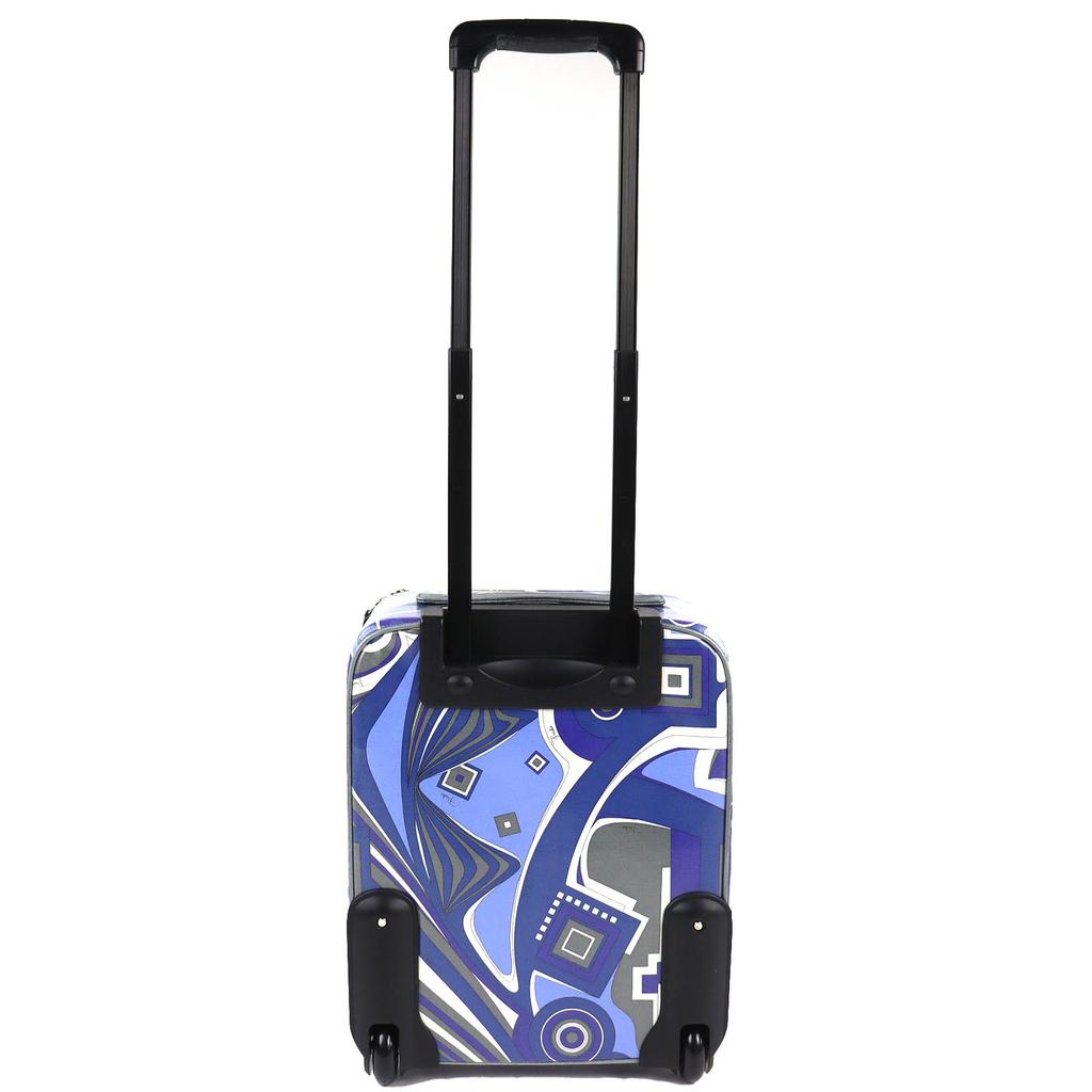 Great Emilio Pucci Carry Bag Travel Bag Series All-Over Pattern Trolley Bag Blue Used