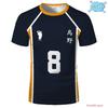 Vêtements Décontractés Hommes Enfants Garçons Vêtements de Sport Haikyuu Nekoma Anime T-shirt Kuroo Kozume Club de Volleyball Uniforme Cosplay Tee