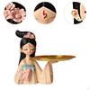 Mädchen Statue Kleinigkeiten Behälter Candy Trays Lagerung Einzugsgeschenk Schlüssel Halter Harz Skulptur für