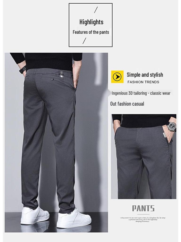 Chaolunbu Men's Slim Straight Business Casual Pants - Spring & Autumn Korean Style Trend
