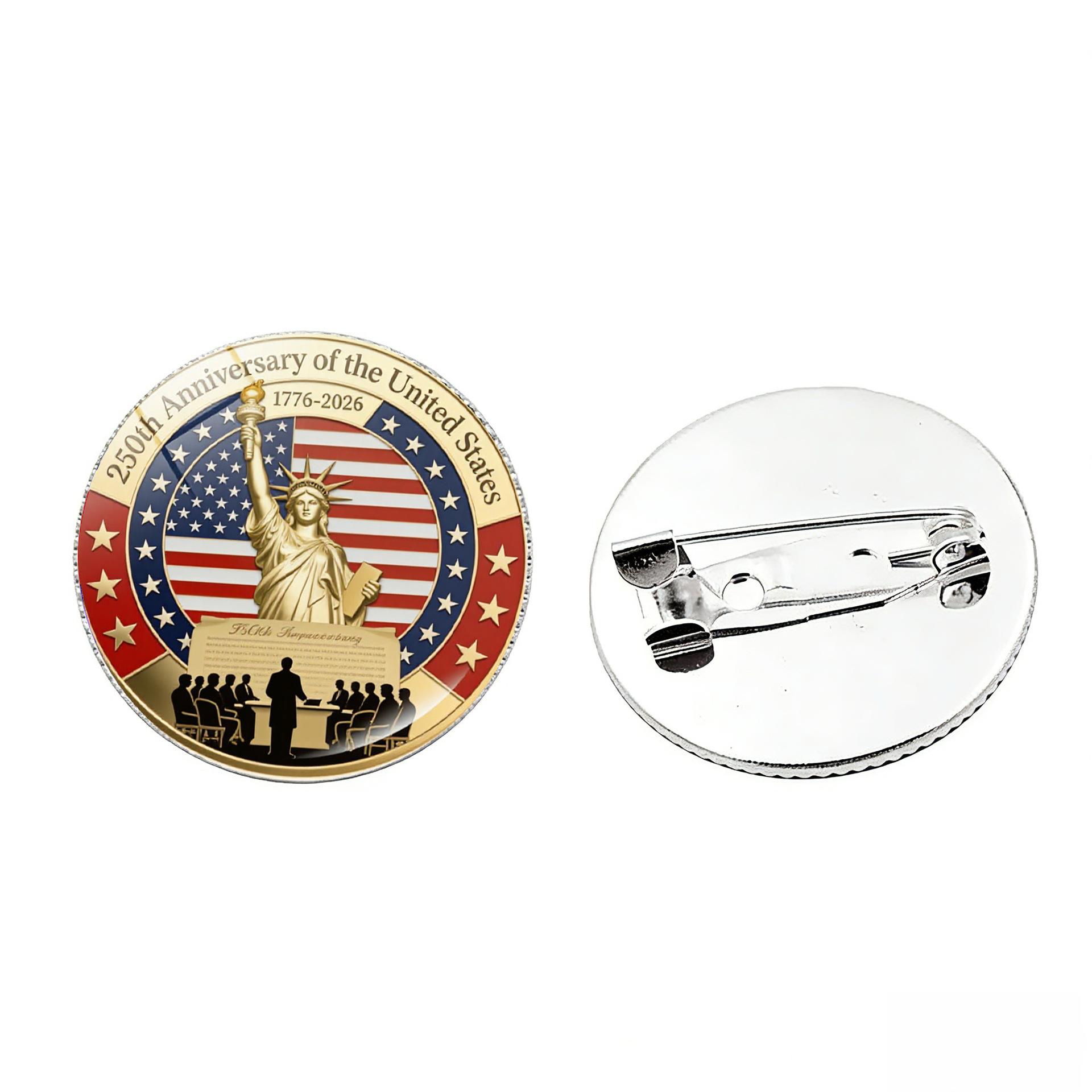 250th Anniversary Of The United States Commemorative Pin Eagle 1776-2026 American Patriotic Badge Liberty Eagle Brooch Liberty