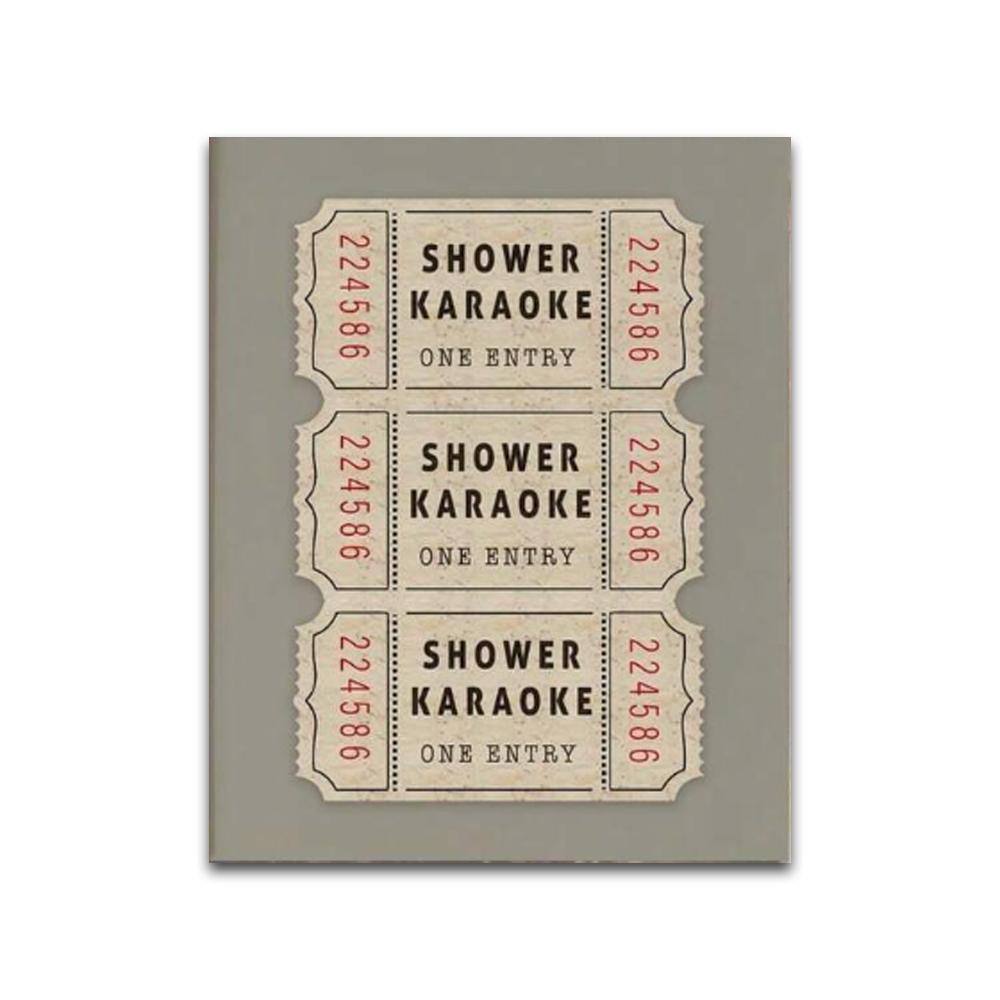 

1PCS Unframed Shower Karaoke Ticket Posters Print Bathroom Canvas Painting Retro Pink Shower Funny Wall Art Home Decoration 21X30CMNo Framed