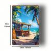 1 Stück 2D Flaches Metallschild Tropischer Surf Strandbar Wandkunst Vintage Ozean Thema Haus Garten Hütte Badezimmer Dekor 8x12 Zoll Raum