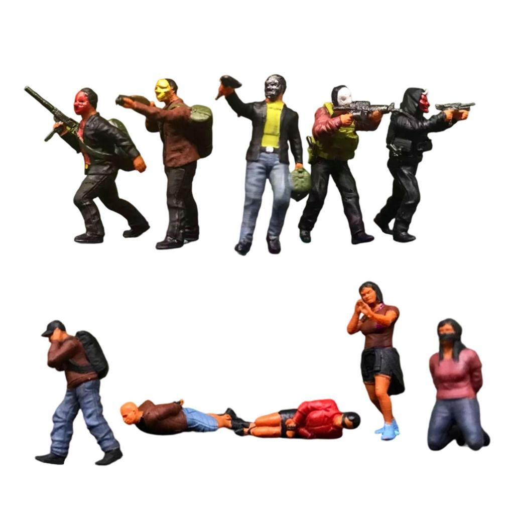 5x 1/64 People Figures Layout Micro Landscape Trains Architectural Figurines