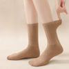Wool Socks, Women's Mid-calf Socks, Autumn and Winter Thickened and Fleece Warm Cashmere Long Socks, Deodorizing Pile Socks