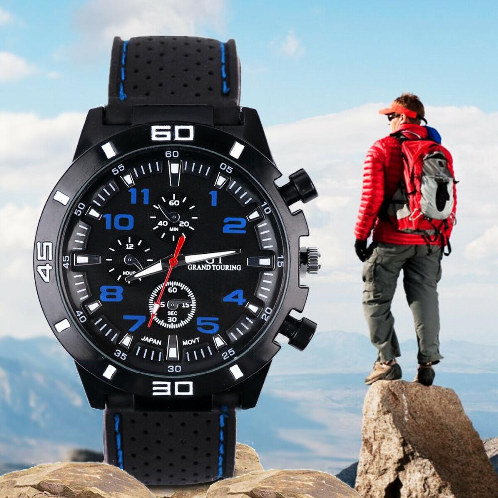 

Personality Silica Gel Strap Student Quartz Mens Watches Sports Watch Wristwatches