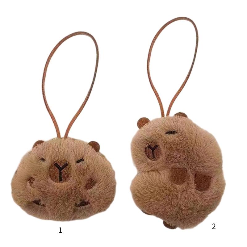 Cute Capybaras Toy Keychain Bag Pendant Delightful Capybaras Doll Keychain Pendant Stuffed Toy Hangers Accessory for Girl