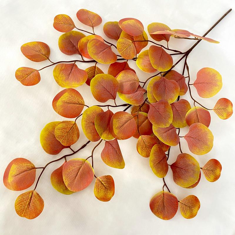 Painted Oil Artificial Leaves Wedding Props Decorate Realistic Foliage