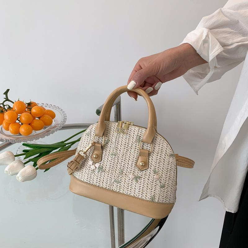 Taschen Mode Muschel Handtaschen Spitze Stroh Umhängetaschen Ethnische Umhängetaschen