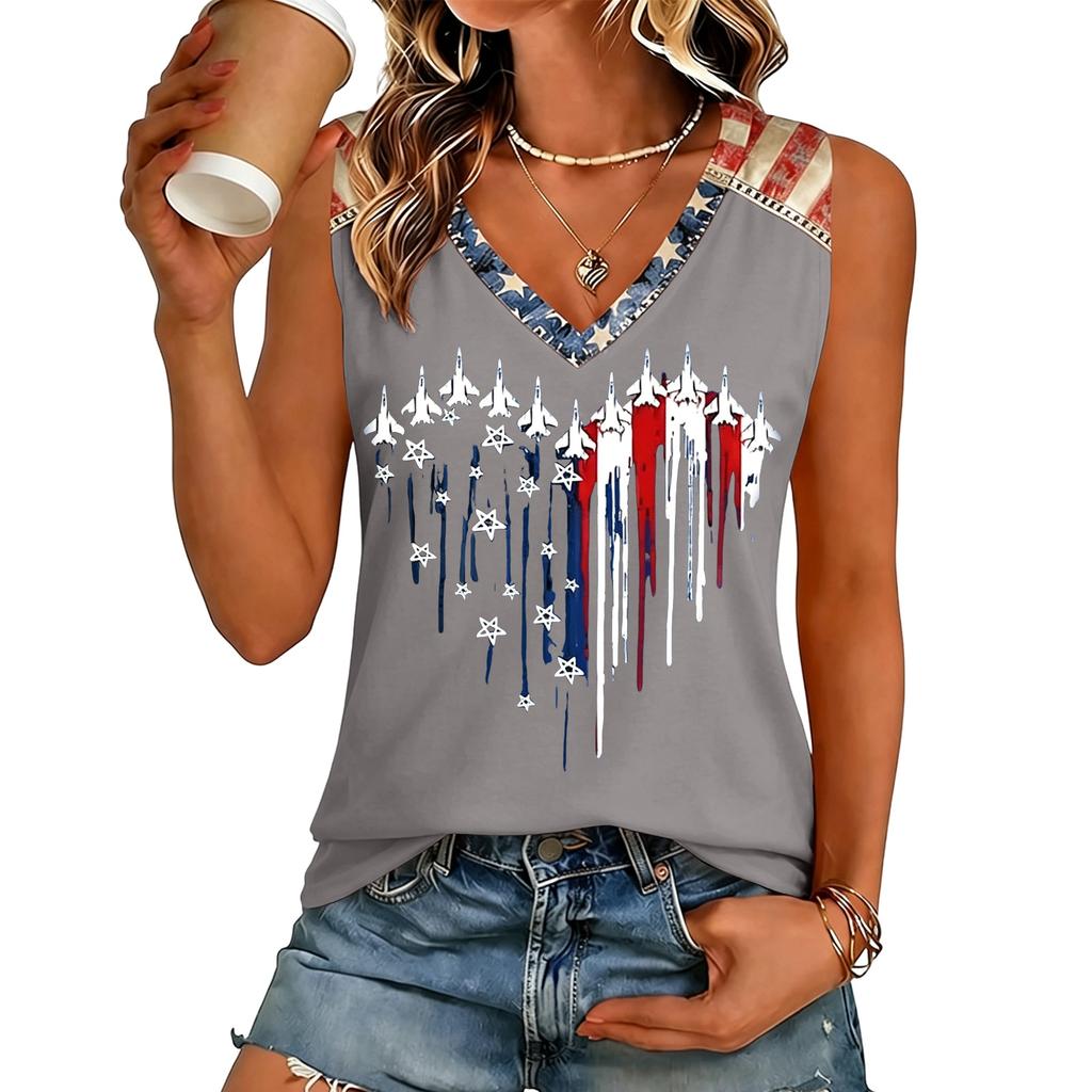 Women V Neck Casual Short Sleeve T Shirt Top with Letter Print and Graphic Design Comfortable Loose Fit Pullover Blouse for Daily Wear