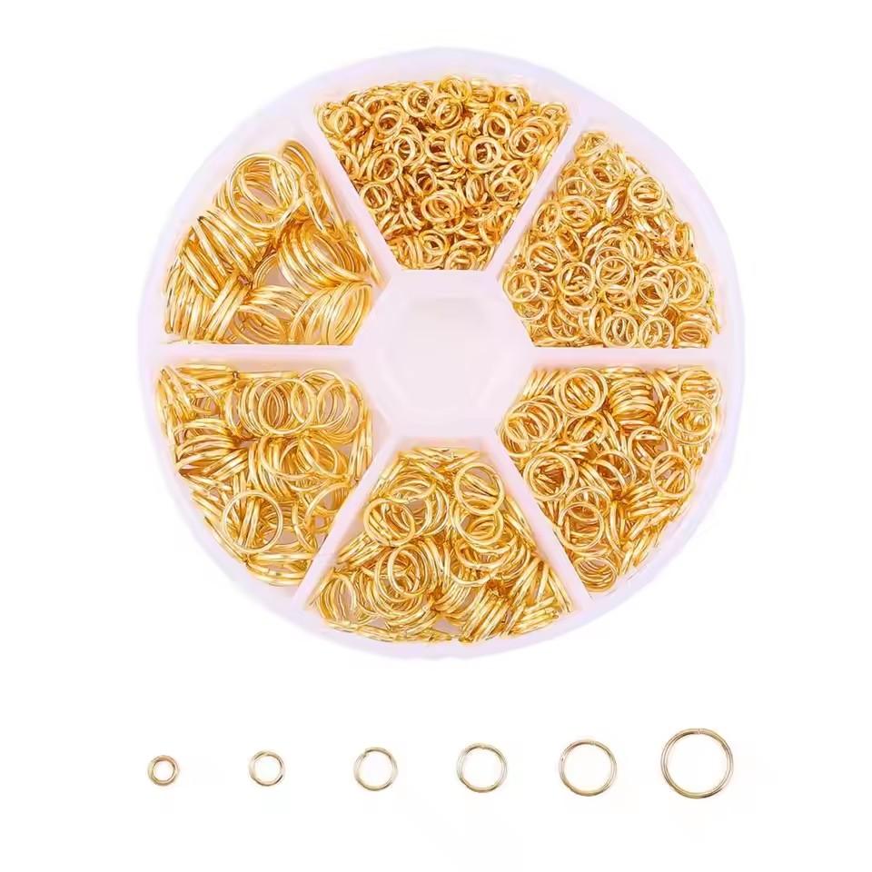 535Pcs/Set Open Jump Ring 4/5/6/8/9/10mm Split Rings Connector For Jewelry Bracelet Necklaces Diy Accessories