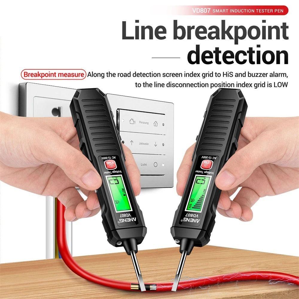 Non-Contact Voltage Detector LCD Display Voltage Tester Pen NCV Continuity Meter Electrician Tool