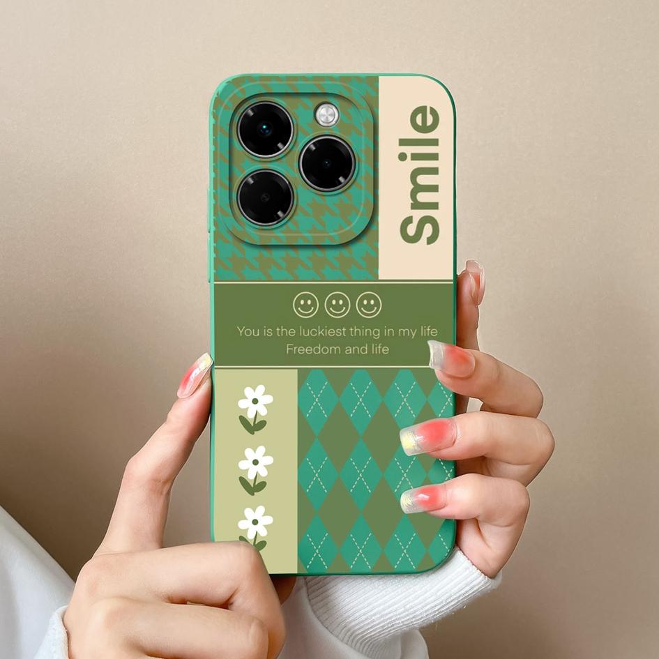 Zderzak do Infinix Smart 9 Note 40X Hot 50 50Pro Plus 50i Zero 40 5G 4G Pokrowiec Wzór w kratkę Silikonowy płynny Odporny na wstrząsy Ochronny do Infinix Nowe etui