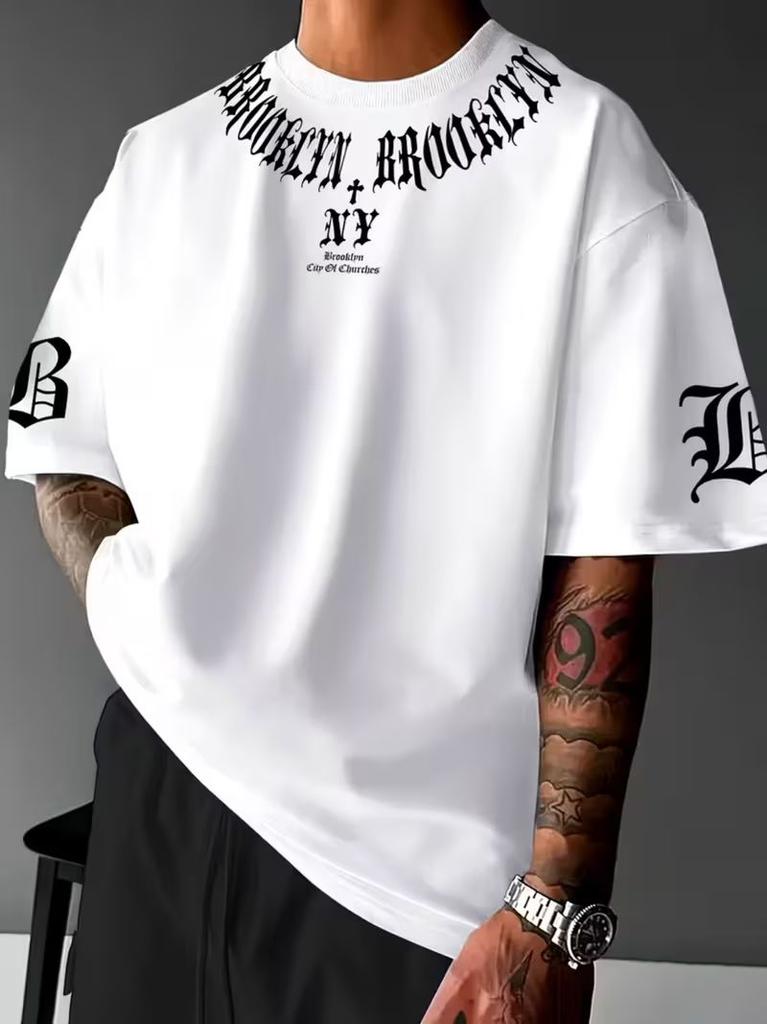 Summer Street Style New Trend High-Quality 100% Pure Cotton Men's T-Shirt