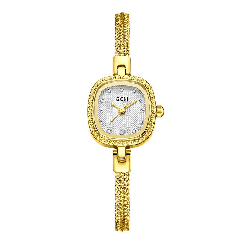 Niche High-End Bracelet Watch Women S Small Exquisite Quartz Watch Waterproof Fine Belt Alloy Watch