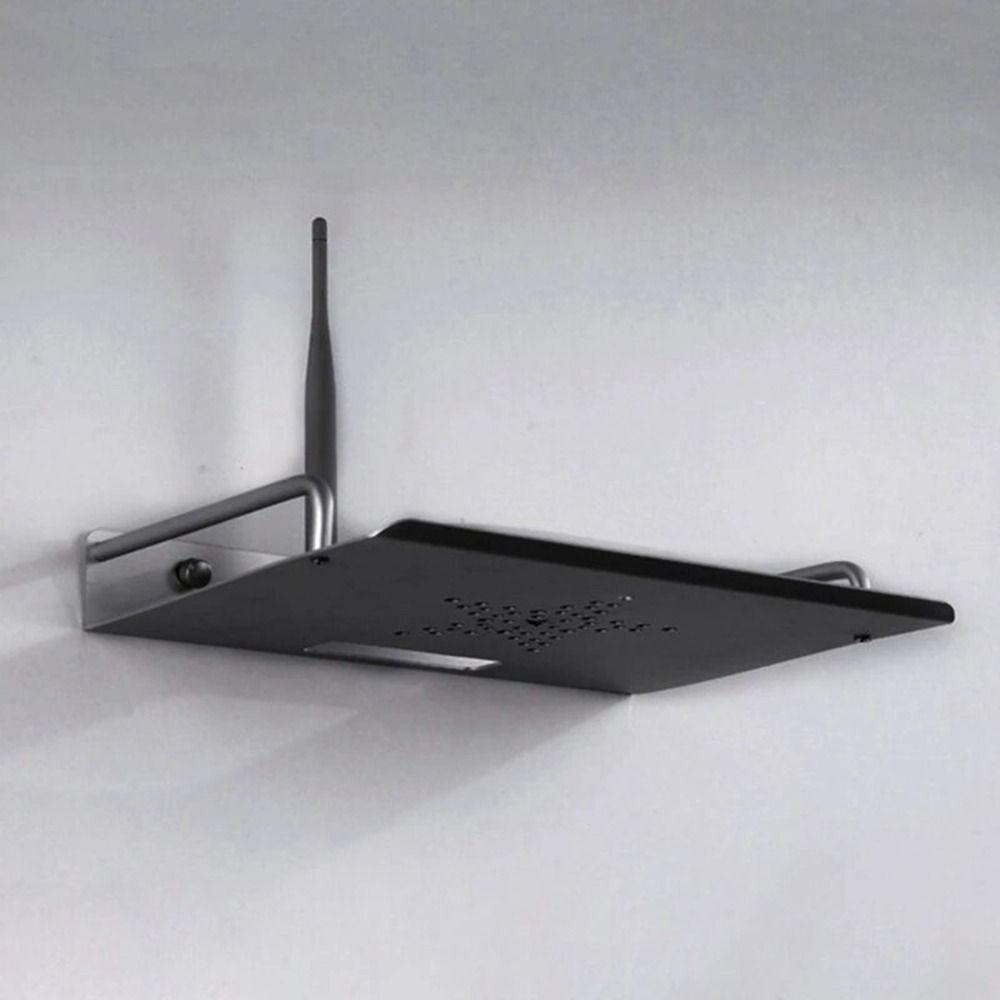 Black/Silver Router Stand Single-Layer Storage Shelf Bracket TV Set Top Box Support Rack  Home