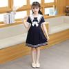 Summer Kids A-LINE Dresses Child Clothes Teens School Sailor JK Striped Uniform Girls Daily Wear Pleated Skirt 6 9 12 Yaer