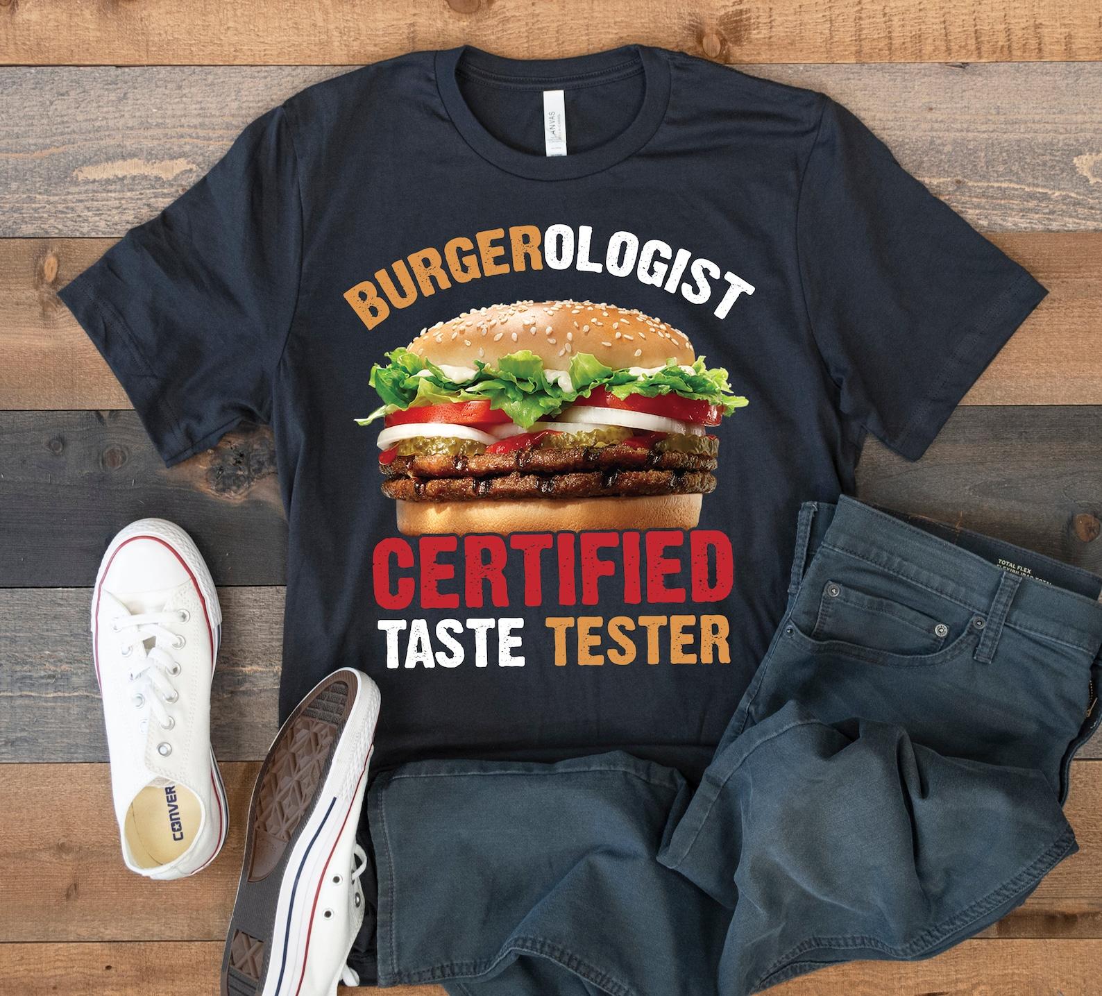 Burger Taster T-Shirt, Funny Hamburger, Cheeseburger Tee, Kids T-shirt, Fast Food Tank Top, T-shirt, T-shirt,T-shirt Kids Tee M