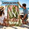 Custom Name Personalized Alpha Kappa Alpha Print Beach Towel, for Trip Camping Beach Party Home Decor, Birthday Gift for Family & Friends