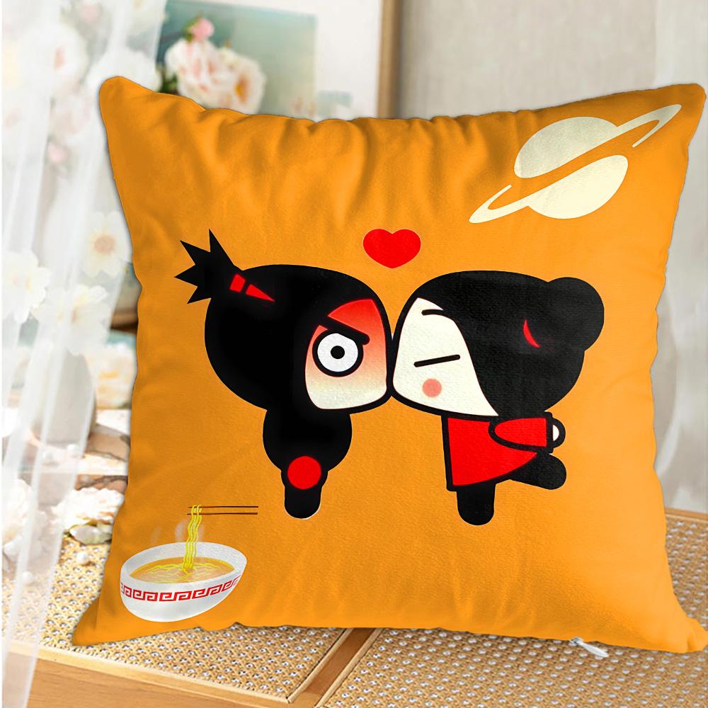 Kawaii P-Puccas Pillowcase Cushion Cover 45X45 Ornamental Pillows Christmas Decoration Personalized Gift Nordic Home
