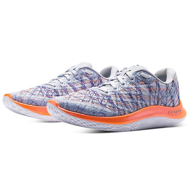 Under Armour Flow Velociti Wind Bequemes Mesh Low Top Trainingslaufschuhe Damen Sneaker Hellgrau 3025222-100