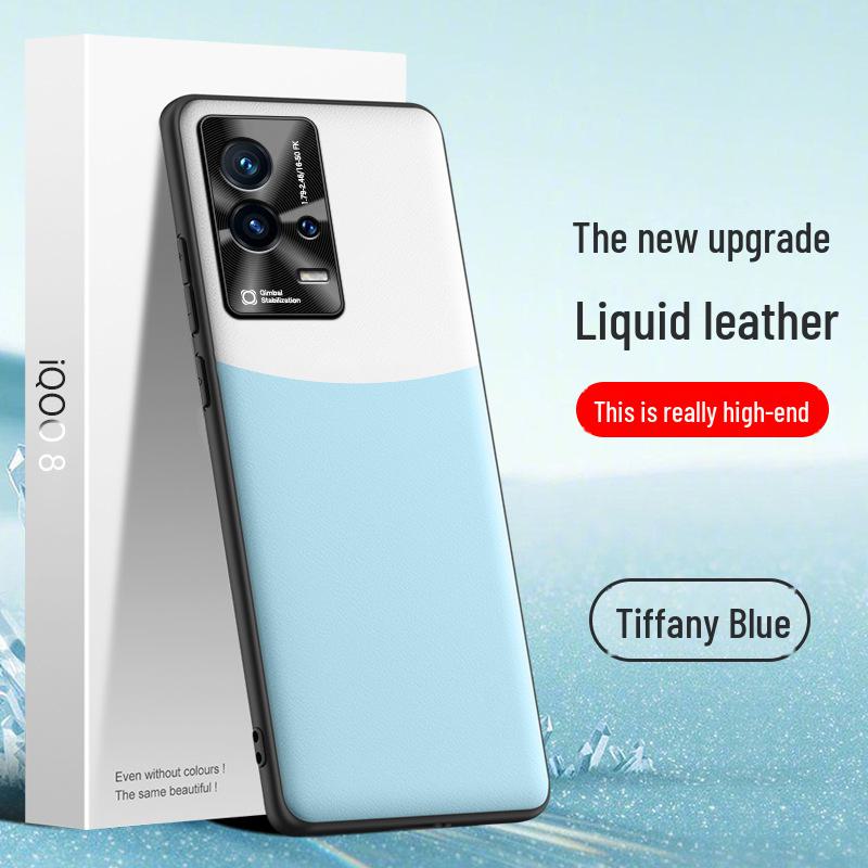 

iQOO8 Liquid Leather Protective Case: Anti-fall & Anti-fouling, One-piece Ship Available. iQOO8