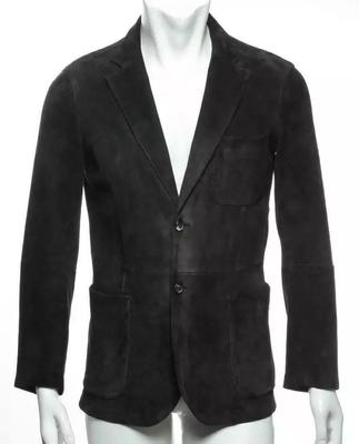 Genuine Soft Suede Lambskin Leather Blazer Handmade Stylish Formal Casual Party