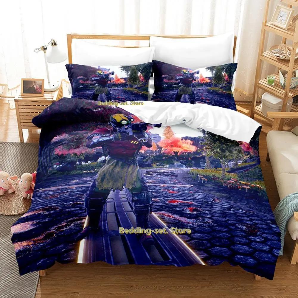 

The Outer Worlds Bedding Set Single Twin Full Queen King Size Bed Set Adult Kid Bedroom Duvetcover Sets Anime Parure de lit Bed 70x133cm 2pcs