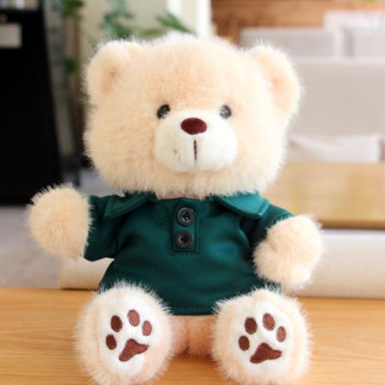 Polo Shirt Bear Doll Plush Toy Cute Teddy Bear Doll Graduation Gift