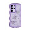 Applicable To Samsung S25 Mobile Phone Case, Epoxy Glitter S23 Wavy Butterfly A05 Anti-drop A73 Transparent Protective Case