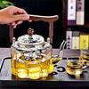 Large Capacity 1300ml Wooden Handle Glass Teapot High Borosilicate Heat Resistant Glass Beam Tea Pot Kungfu Tea Set Teaware