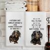 Long-Haired Dachshund Kitchen Towels Set of 2, Dog Gifts for Women, Dachshund Gifts, Dog Lover Mom Gift Tea Towels Kitchen Hand Towels 16x24 Inch for