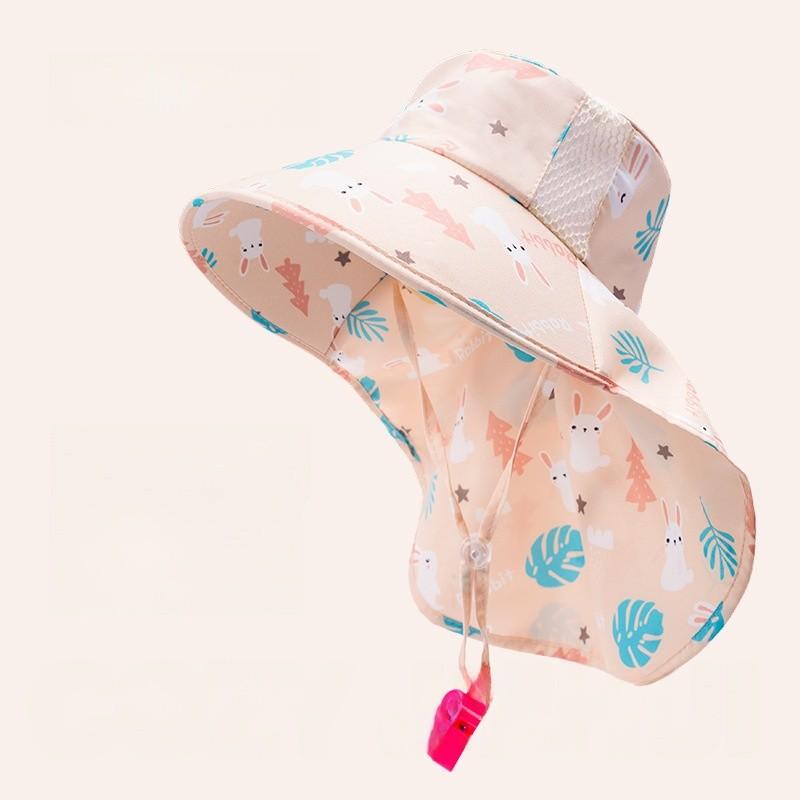 Kids Sun Protection Cap With Adjustable Fit And Wide Brim For Spring And Summer Use