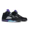Air Jordan 5 Retro 'Black Grape' (Unisex) Black / New Emerald-Grape Ice Vintage Basketball Shoes 136027 007