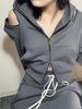 Stilllethardy Antique Zipper Crop Hoodie