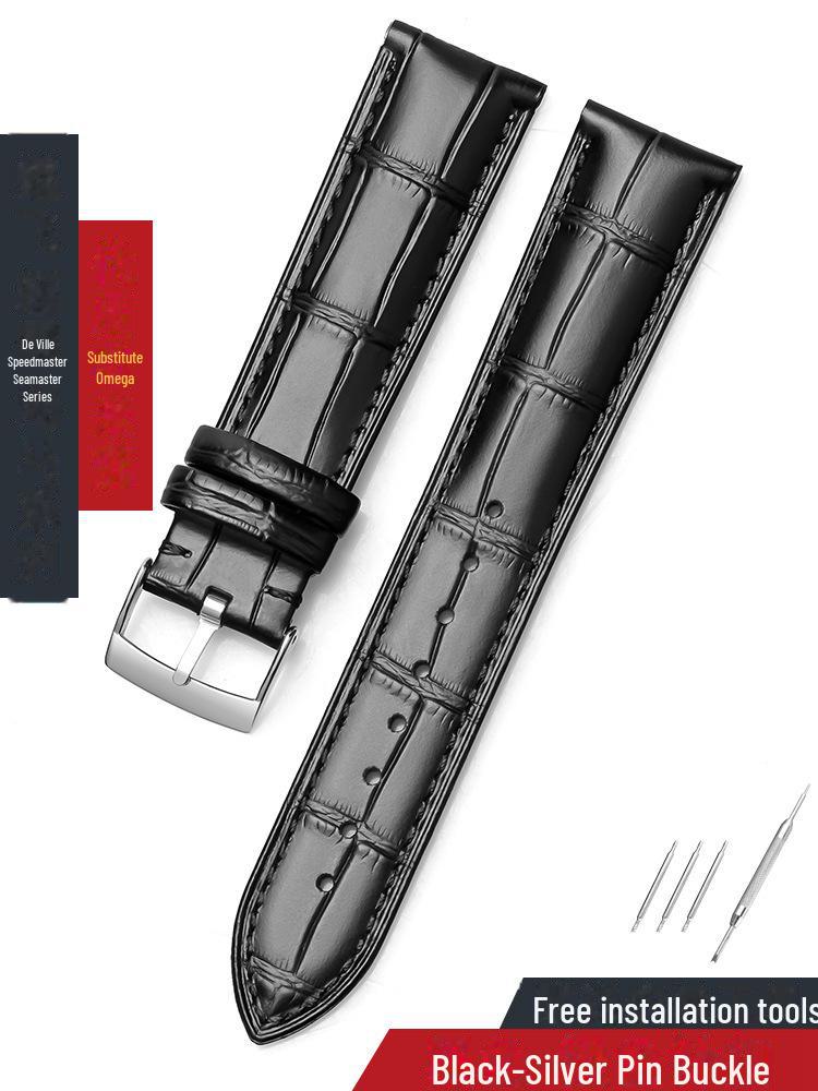 Omega Seamaster Genuine Leather & Bamboo Butterfly Strap - Men's & Women's Cowhide 20mm.