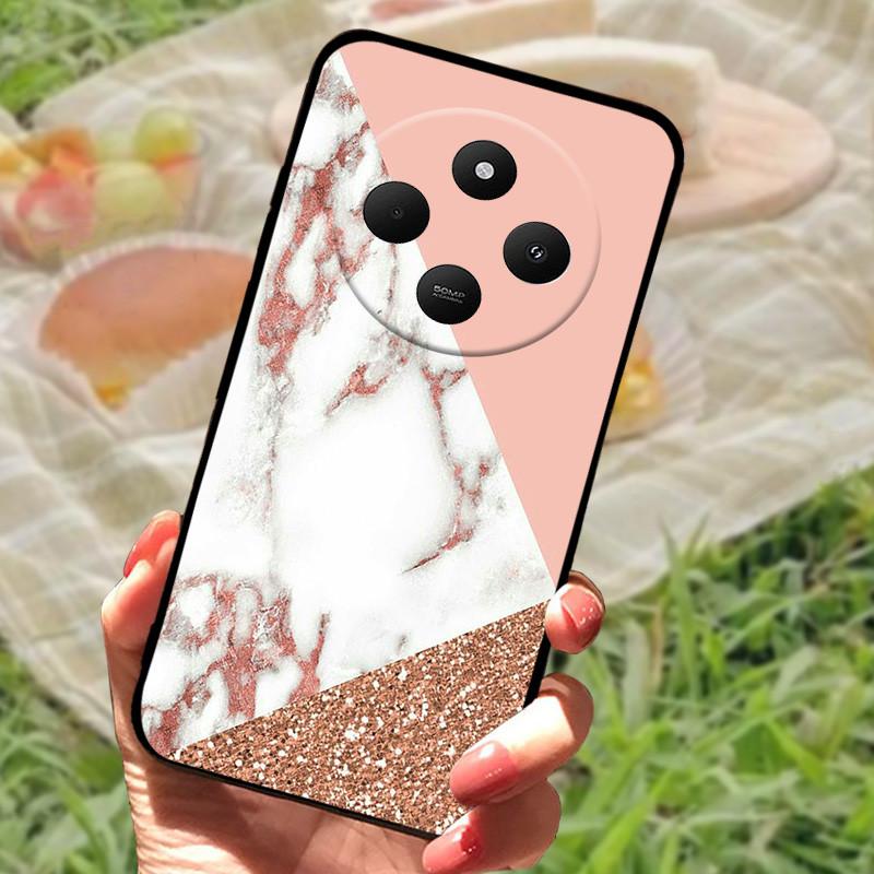 Pouzdro pro Xiaomi POCO C75 4G Redmi 14R 5G Redmi A3 Pro 4G Redmi A4 5G Pouzdra Měkký nárazník Nárazuvzdorné Ochranný Kryt Černá Taška na Telefon