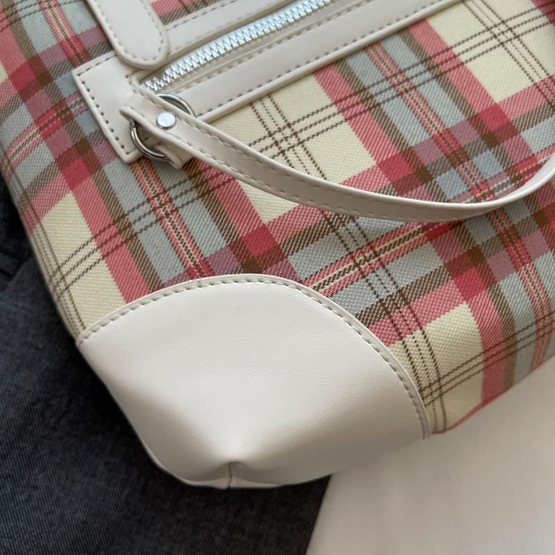Handtasche Kontrastfarbe Plaid Kleine Quadratische Tasche Damen Schulter Umhängetasche