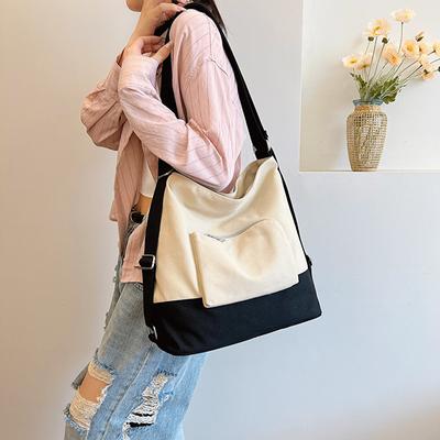 Borsa a Spalla Donna Borsa Tendenza Semplice Moda Multifunzionale Portatile Diagonale a Croce Doppia Spalla Borsa in Tela