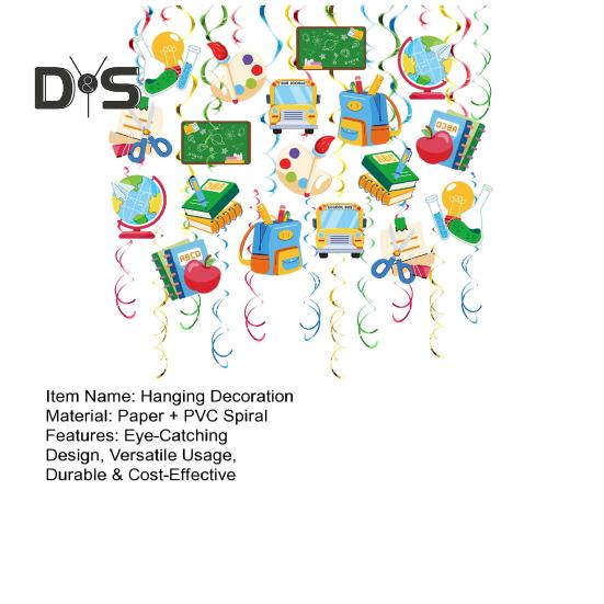 Hanging Swirls for Back To School Decorations Teacher Appreciation Classroom Ceiling Decor Spiral Hanging Vortex for Party School Office